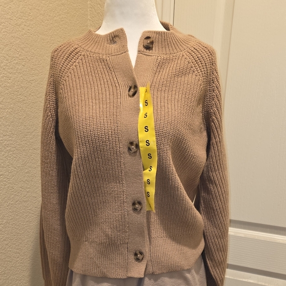 Banana Republic Sweaters - Banana Republic Beige Cardigan and Skirt Ensemble